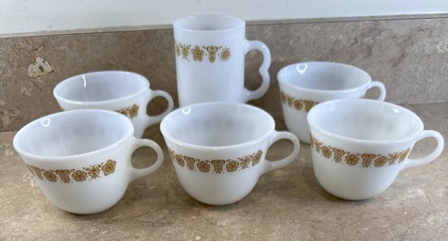 Vtg pyrex butterfly gold - vtg, milk