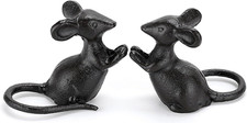 2 Cast Iron Little Mouse