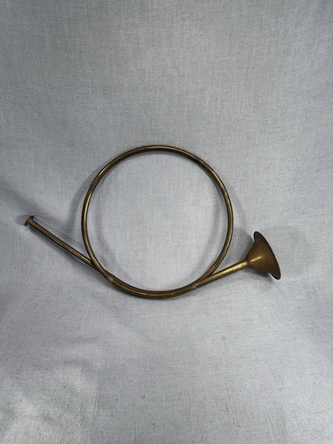 Vintage brass hunting horn - vintage,