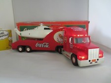 Large Light up Coca Cola Christmas 2000 Holiday Helicopter carrier truck lorry
