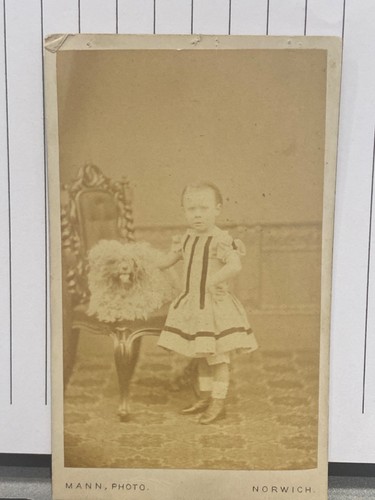 Early antique cdv photo child - cdv,