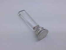 George V 1913 Sterling Silver & Glass Blank Desk Wax Seal Hallmarked Birmingham