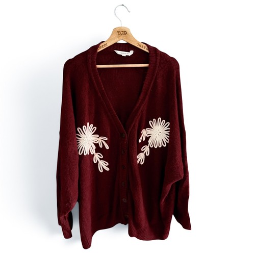Ladies burgundy embroidered - ladies,