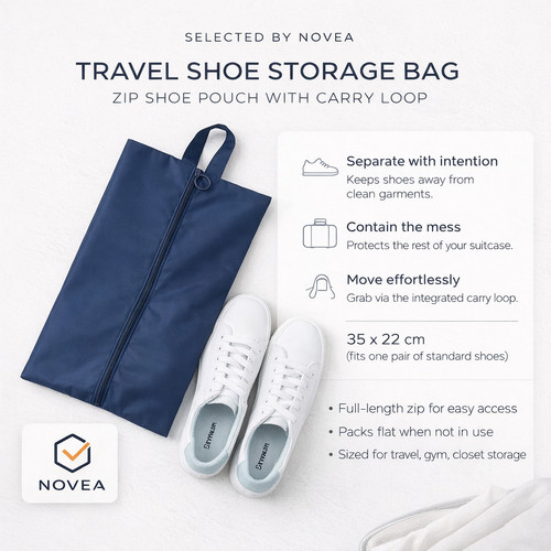 Travel shoe bag zip storage - bag,