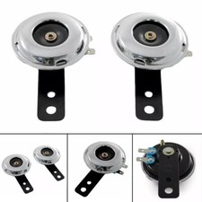 Electric Air Horns Set 12V 110dB Super Loud Horn Siren Motorcycle Car Van Boat