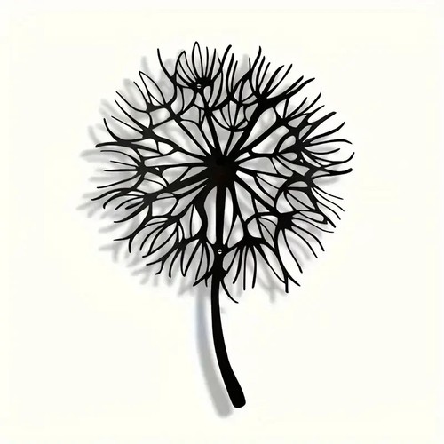 Large black dandelion - 2d,