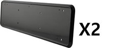 2x Quality Number Plate Holder Surround Black Frame Easy Screw On fit Trim Gift 