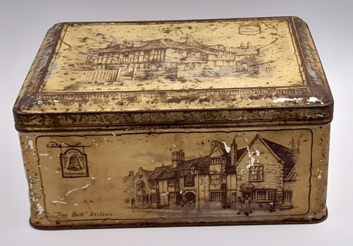 Large old vintage tin - tin, with