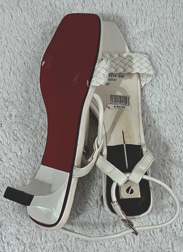 White strappy sandals block - strappy, sandals.