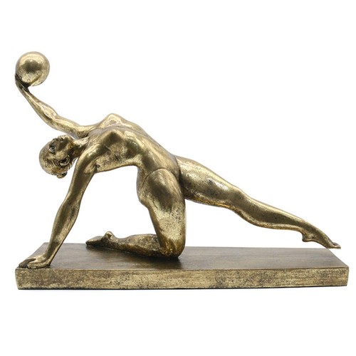 Metal gymnast figurine - metal,