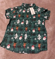Boys Urban Outlaws Green Short Sleeve Christmas Shirt 7-8 Years