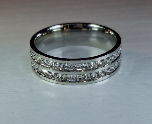 Double row silver stainless - row,