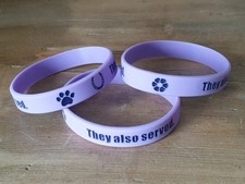 WB25 - PURPLE POPPY CHARITY WRISTBAND - REMEMBER THE ANIMALS TOO