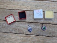 2 Vintage Enamel Football Medals, 1960s