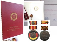 East german 1971 socialist DDR Meritorious service medal (enameled) + Document