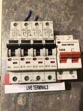 Rcbo 30 Ma Fuse Set Rcd’s Breaker 100 Amp Main Switch B16 B10 B6