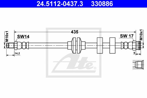 New brake hose - hose, fiat