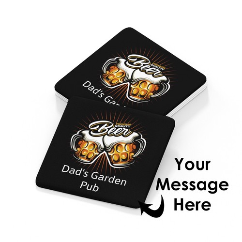 Personalised beer mats drinks - beer,