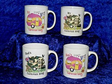 Stoneware caravan mug Choose Mum, Dad or My caravan mug our own design
