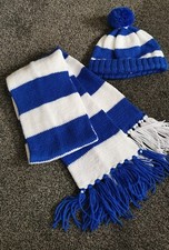 Hand knitted Unisex  Bobble Hat And Scarf.