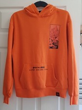 Naruto Men's  Orange Long Sleeve Hoodie Size S pullover Sweatshirt 