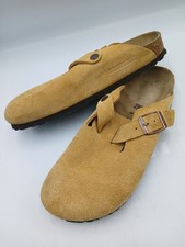 Birkenstock Boston Suede Mustard Size 5.5 39 Narrow Fit Slippers Clogs