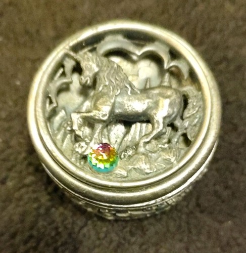 Unicorn lead crystal trinket - unicorn,