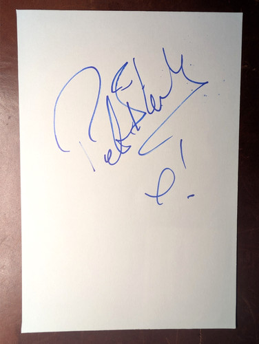 Autograph book page genuinely
