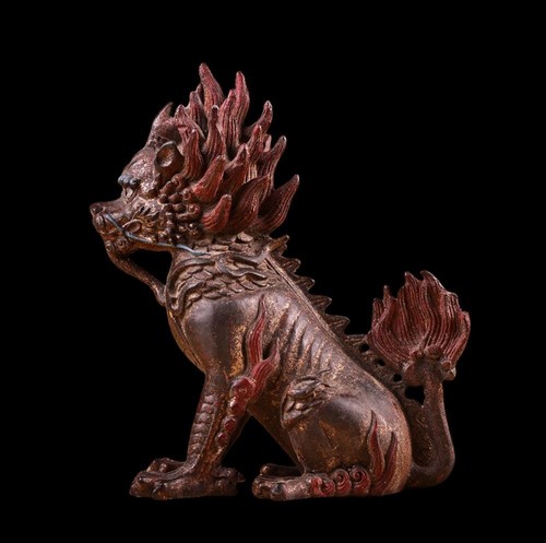 Old chinese bronze - old, gilding