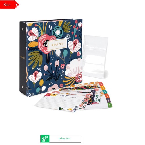 Recipe organizer ring - recipe,