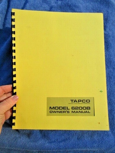 Tapco model 6200b technical - tapco,