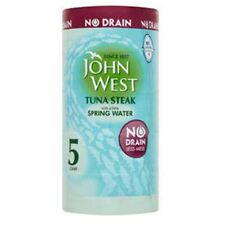 John West Tuna Steak in a Little Spring Water, No Drain (5 x 110g tins)