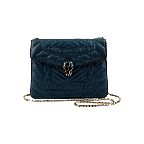 Bvlgari teal quilted - teal, scaglie