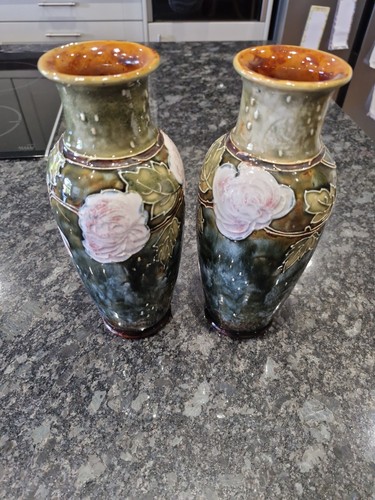 Pair royal doulton glazed - royal,