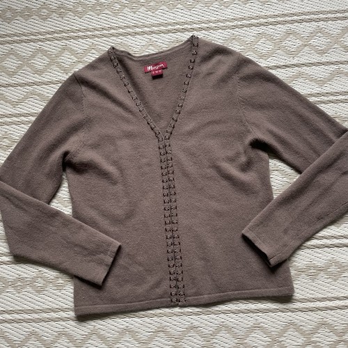 Monsoon brown beaded lambswool - brown,