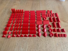 Lego 100X Red Slope Bricks Bundle Roof Tiles Various Sizes Slopes Job Lot #2