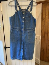 Dorothy Perkins Denim Pinafore Dress Size 14