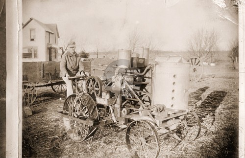 Gas engine homemade tractor - gas,