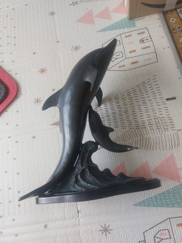 Dolphin metal sculpture - dolphin,