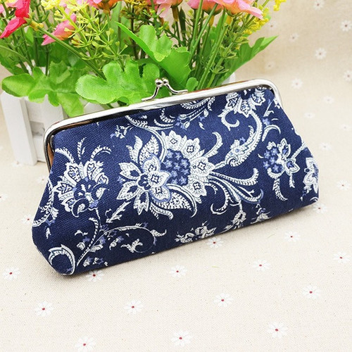 Lady floral canvas wallet - lady,