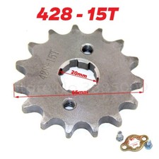 428 15t 20mm spline - 15t, front