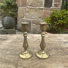 Small Brass Candlestick Pair