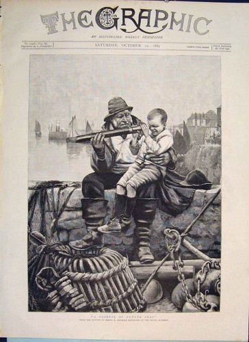 Original old antique print - original,