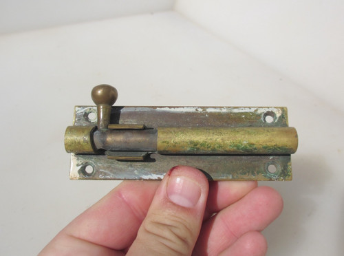 Victorian brass door lock - victorian,