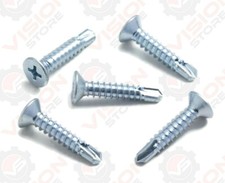 SELF DRILLING SCREWS COUNTERSUNK ZINC PLATED METAL FIXING WINDOWS ROOFING