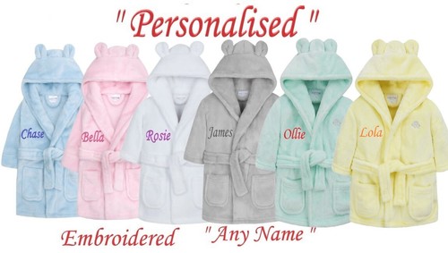 Personalised baby robe bath - personalised,
