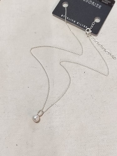 Real pearl pendant 925 - pearl, silver