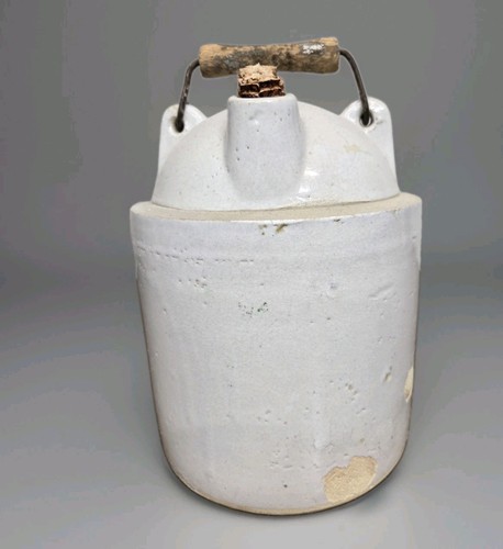 Antique stoneware whiskey jug - antique,