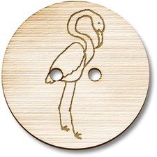 'Flamingo' Wooden Buttons