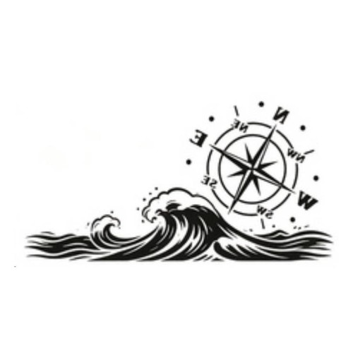 Waist line decal pvc - line, hood